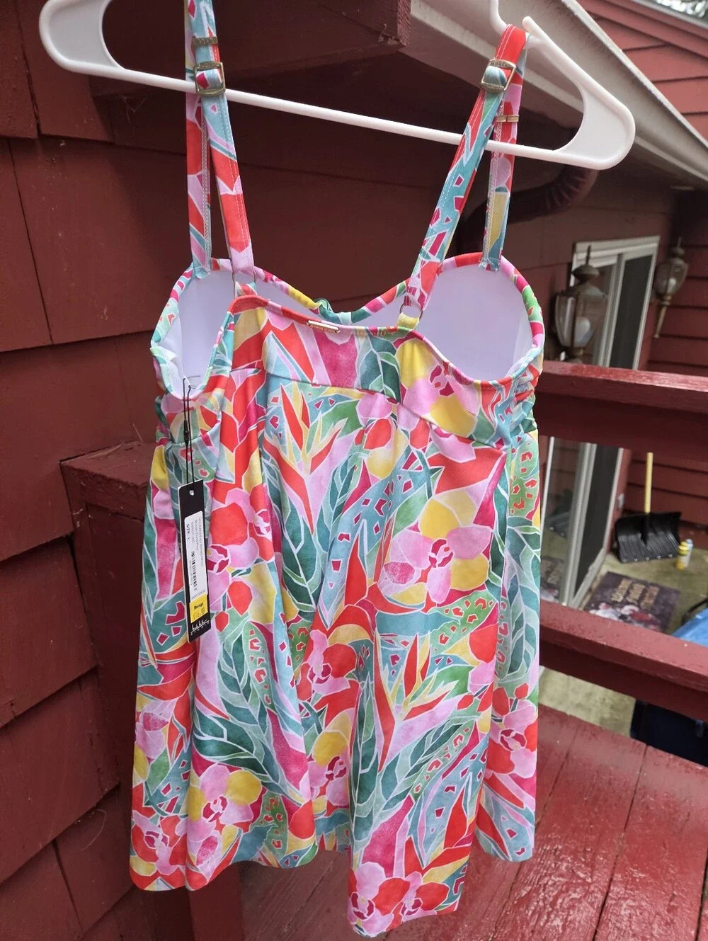 Nicole Miller Floral Multicolor Swim Dress